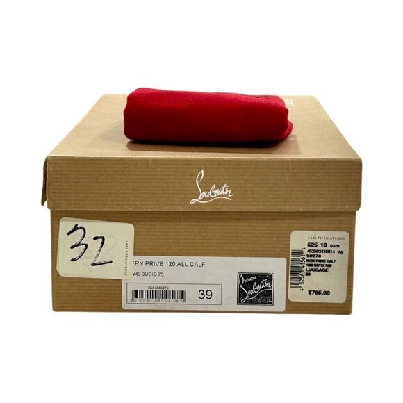 Christian Louboutin Very Prive 120 Peep-Toe  Heels Luggage Brown Size 39/9 - Picture 5 of 17